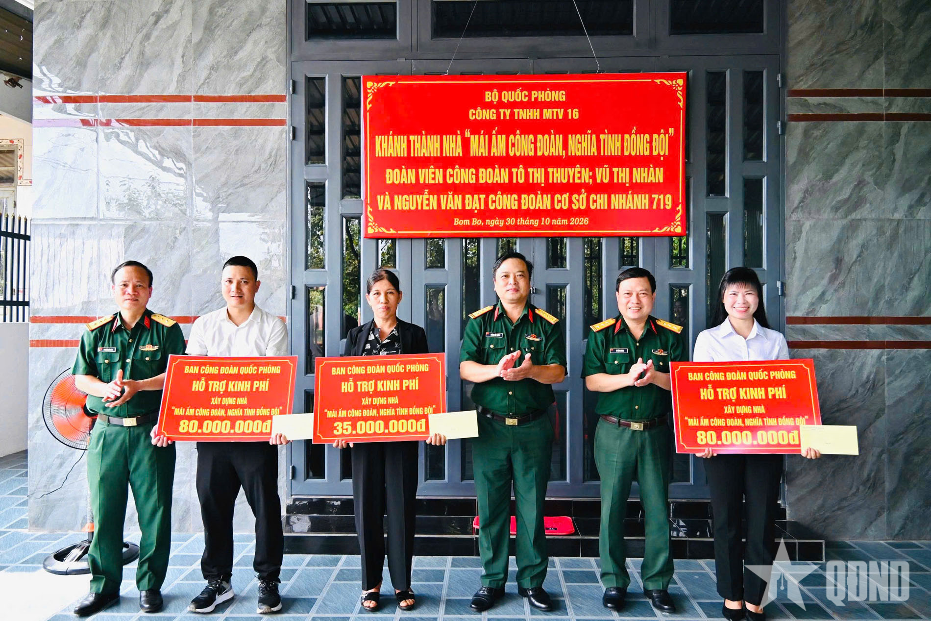 Binh đoàn 16 bàn giao 3 nhà “Mái ấm công đoàn, nghĩa tình đồng đội” tặng đoàn viên có hoàn cảnh khó khăn