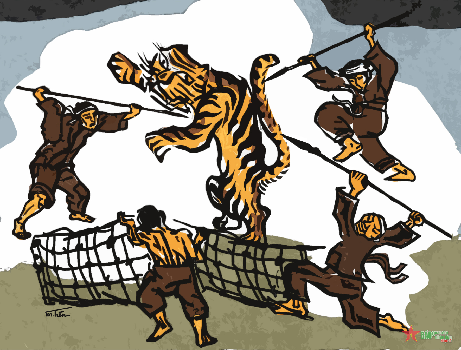 Thủy Ba, làng bắt cọp