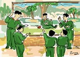 "Gói xôi gấc" của họa sĩ Thắng

