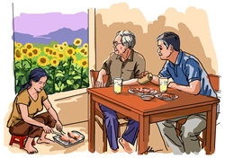 Hoa hướng dương vẫn nở