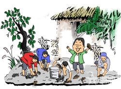 Mưa về trên khu vườn cũ