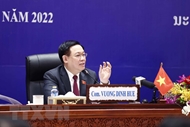 越南国会主席王廷惠会见老挝国会副主席