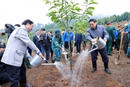 越南政府总理范明政启动2023年新春植树节