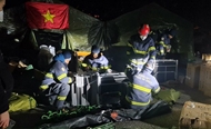 越南公安部救援队开始在赴土耳其进行灾后救援工作