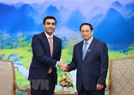 越南政府总理范明政会见印度阿达尼港口和经济特区有限公司首席执行官