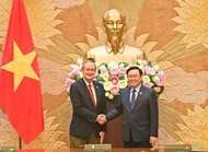 越南国会主席王廷惠会见美国参议院代表团