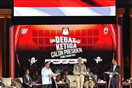 印尼大选：印尼总统候选人进行电视辩论
