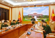 黄春战上将召开庆祝八月革命和9·2国庆80周年的国防对外活动的会议