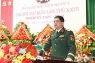 阮鸿泰上将出席军医学院党部第XXIII届代表大会开幕式