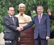 越共中央总书记苏林出席越南驻朝鲜大使馆花园胡志明主席塑像揭牌仪式