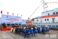 越南海警第11艘TT-400型高速巡逻艇下水仪式在海防市举行
