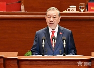 苏林同志全票当选越共第十四届中央委员会总书记