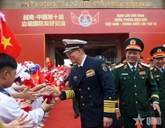 阮长胜上将为中国国防部长董军上将举行欢送仪式