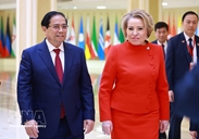 范明政总理会见俄罗斯联邦委员会主席瓦莲京娜·马特维延科