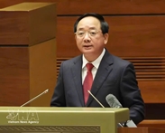 贯彻落实越共十四届二中全会决议全国会议上：党内政治思想工作规定中基本内容