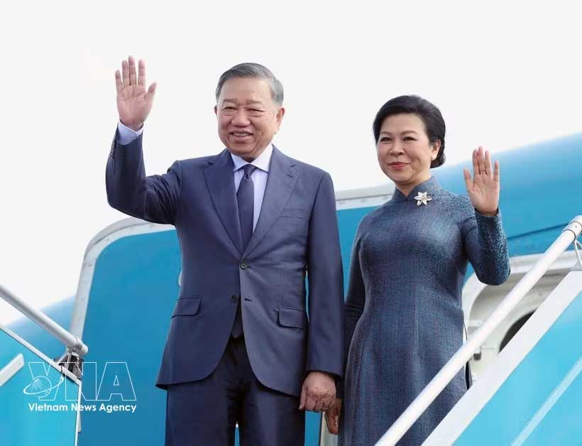 越共中央总书记、国家主席苏林偕夫人启程对俄罗斯进行国事访问、对法国进行正式访问并出席国际太空峰会