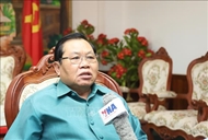 ປະທານສະມາຄົມນັກຮົບເກົ່າລາວ ຊົມເຊີຍໄຊຊະນະລວມຂອງ 3 ປະເທດ ຫວຽດນາມ - ລາວ - ກໍາປູເຈຍ