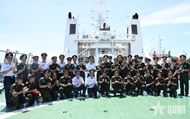 ຄະນະນາຍທະຫານໜຸ່ມກອງທັບປະຊາຊົນລາວ ພົບປະແລກປ່ຽນ ກັບຕໍາຫຼວດທະເລເຂດ 2