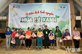 ມອບຂອງຂວັນຫຼາຍພູດໃຫ້ແກ່ພໍ່ແມ່ປະຊາຊົນຕາແສງຊາຍແດນ ຮຸ່ງເຊີນ