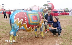 ງານບຸນແຂ່ງຂັນແຕ້ມໃສ່ໂຕຄວາຍເປັນເອກະລັກສະເພາະທີ່ງານບຸນລົງນາ ດ້ອຍເຊີນ