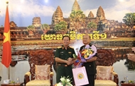គណៈប្រតិភូយោធភូមិភាគទី៥ កងទ័ពប្រជាជនវៀតណាមបំពេញទស្សនកិច្ចការងារនៅកម្ពុជា
