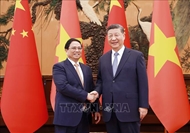 លោក Pham Minh Chinh នាយករដ្ឋមន្ត្រីវៀតណាម ជួបសវនាការជាមួយលោក Xi Jinping អគ្គលេខាបក្ស និងជាប្រធានរដ្ឋចិន