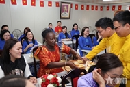 លើកតម្កើងយោធិននារីមួកខៀវវៀតណាមនៅស៊ូដង់ខាងត្បូង