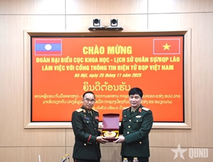 រួមចំណែកជំរុញកិច្ចសហប្រតិបត្តិការការពារជាតិវៀតណាម-ឡាវ អភិវឌ្ឍប្រកបដោយប្រសិទ្ធភាព