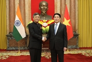 លោកប្រធានរដ្ឋ Luong Cuong ទទួលជួបឯកអគ្គរដ្ឋទូតនៃបណ្ដាប្រទេសមកជូនសារតាំង