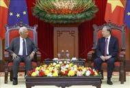 ថ្នាក់ដឹកនាំវៀតណាមជួបសវនាការជាមួយប្រធានក្រុមប្រឹក្សាអឺរ៉ុប