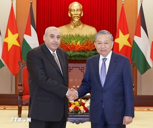 លោក To Lam អគ្គលេខាបក្ស ទទួលជួបលោក Mazen Turki El Qadi ប្រធានសភាជាន់ទាប Jordan