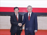 លោក To Lam អគ្គលេខាបក្ស ជូនដំណឹងអំពីលទ្ធផលនៃមហាសន្និបាតលើកទី១៤ របស់បក្សកុម្មុយនិស្តវៀតណាមនៅឡាវ