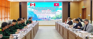 វិទ្យាស្ថានការពារជាតិវៀតណាម ទទួលជួបគណៈប្រតិវិទ្យាស្ថានការពារជាតិកាណាដា