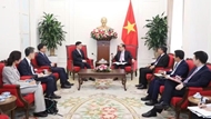 លោក Le Hoai Trung រដ្ឋមន្ត្រីក្រសួងការបរទេស ទទួលជួបលោក ប៉ាក ជូន ជូង អនុរដ្ឋមន្ត្រីទីមួយ ក្រសួងការបរទេសកូរ៉េខាងត្បូង