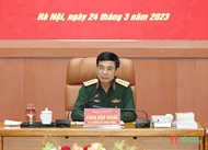 Defense minister reviews military organization building plan