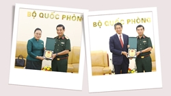 Defense Minister Receives Lao and Japanese Ambassadors