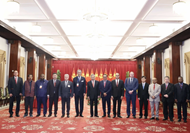 Party chief hosts leaders of political parties attending national reunification anniversary celebration