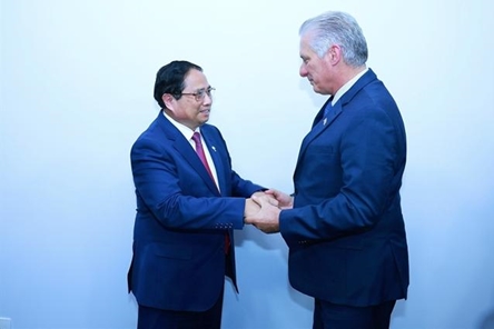 Vietnamese PM meets with top Cuban leader on expanded BRICS Summit sidelines