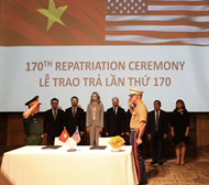 Vietnam hands over remains of three U.S. servicemen at Da Nang ceremony