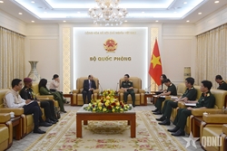 Defense Minister Receives Indian Ambassador to Vietnam