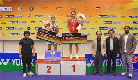 Badminton player Nguyen Thuy Linh finishes runner-up at Vietnam Open 2025