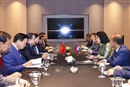 N.A. Chairman meets with foreign parliament leaders on AIPA-46 sidelines