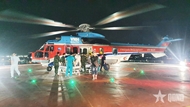 Helicopter EC225 flies patients from islands to mainland for emergency treatment