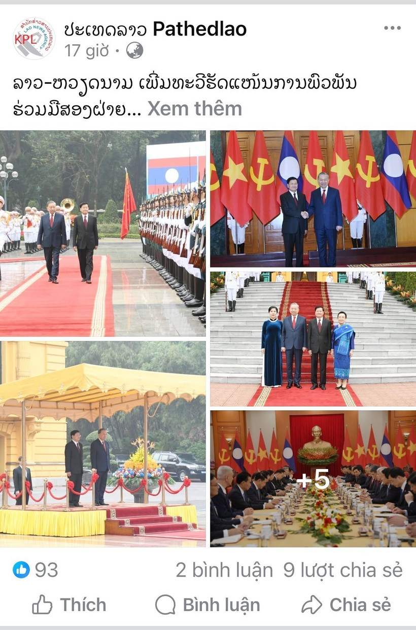 Lao media highlights President Thongloun’s Vietnam visit