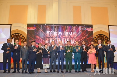 Russian Embassy hosts banquet marking Defender of the Fatherland Day