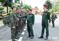 Defense ministry delegation inspects combat readiness shifting exercise at Corps 15