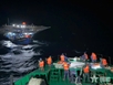 Naval ship safely tows trawler with 36 fishermen ashore