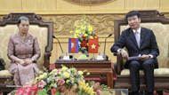 Cambodian solidarity front delegation visits Ninh Binh to boost bilateral ties