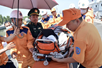 Rescue vessel brings foreign sailor ashore for emergency treatment