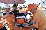 Rescue vessel brings foreign sailor ashore for emergency treatment